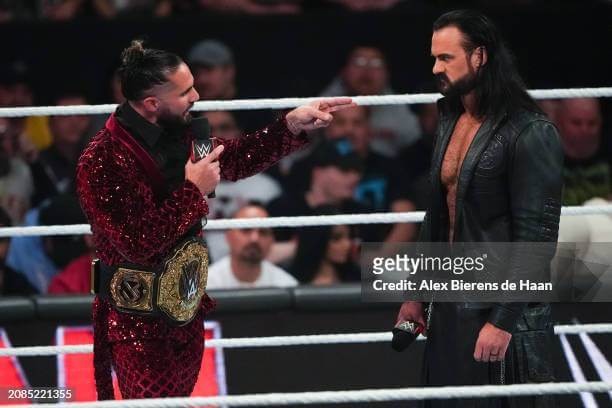 Seth Rollins will defend his title vs. Drew McIntyre