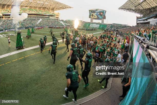 The Riders host the Blue Bombers for the CFL Labour Day Classic.